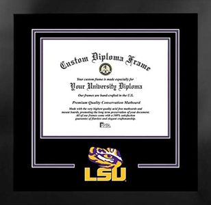 Campus Images NCAA LSU Tigers Unisex Spirit Diploma Manhattan Black Frame with Bonus Lithograph, Black, One Size (LA999MBSD-1185)