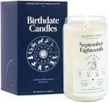 The Original Birthdate Candles, September 18 - Virgo Zodiac Scented Candles Birthday Gift - Sage, Jasmine & Palo Santo Scent - All-Natural Soy & Coconut Wax, 60-80 Hour Burn Time - Made in USA