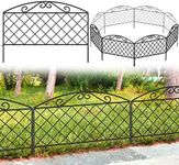 Thealyn Decorative Garden Fence 44cm (H) x 3m (L) Animal Barrier Fence Fence Panels Outdoor Rustproof Metal No Dig Fencing Border for Yard Patio Flower Bed