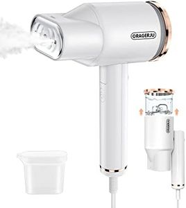 Portable Steamer for Clothes, Oragerju 2 in 1 Handheld Steamer and Iron, 15s Fast Heat-up, 2 Steam Modes, 1200w Auto Shut-Off Garment Steamer for Travel and Home, 170ML