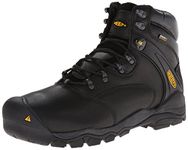 KEEN Utility Men's Louisville 6" Mid Height Steel Toe Waterproof Work Boot, Black, 12