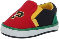 Ralph Lauren Layette Baby Landyn Crib Shoe, RED/Navy/Green, 1 US Unisex Infant