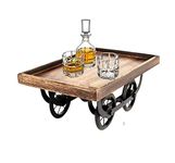 KESHA SPREE Wooden Fancy Bar Cart | Bar Items for Home, Restaurent (L x W x H) :- 11.50 x 7.50 x 5.00 in Inches