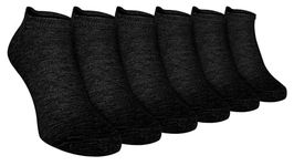 Sock Snob - 6 Pack Mens Cotton Ankle Low Cut Short Quarter Gym/Trainer Socks (6-11 UK, Black)