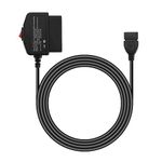 SING F LTD Car OBD Power Cable for Dash Camera 24 Hours Surveillance/Acc Mode with Switch Button USB Port Power Adapter Charger Cable 3.5m/11.5ft Cable Length