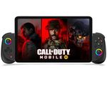 arVin Contrôleur de jeu mobile pour iPad/tablette[Dans les 5-10"] Wireless Gamepad pour iOS/Android/PC/Switch/PS4, avec joystick à effet Hall RGB/Turbo/6-axes Gyro/Support Streaming/Cloud Gaming