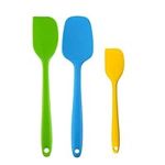 EasyULT 3 PCS Silicone Spatula Set, Heat Resistant Silicone Spatulas, Non Stick Coating with Steel Core, Cake Cream Butter Spatula Mixing Batter Scraper, Silicone Kitchen Utensils for Baking, Cooking