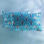 Home Centre Corsica Mayur Set of 2 Foil Printed Cushion Covers - 30x50cm