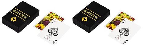 Black Box Premium Plastic Playing Cards with Case, Waterproof, Bridge Size for Kid - Multicolor, Pack of 2