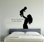 kc abstarct Black Decals Decorative Mom & Baby Wall Sticker for Home Decor (PVC Vinyl Covering Area 65cm X 64cm)