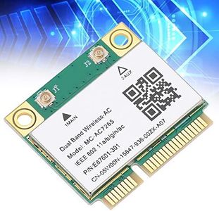 Mini PCIE WLAN Card MC-AC7265, Wireless WLAN Card Network Adapter Dual Band 2.4G/5G Bluetooth WiFi Network Card for Laptop Notebook PC Win7 Win 8 Win 10