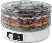 NutriChef Electric Food Dehydrator Machine, Multi-Tier Food Preserver, Meat, Beef Jerky Maker, Fruit & Vegetable Dryer with 5 Stackable Easy Clean Trays, Great for at Home Use, High-Heat Circulation