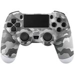 TUOZHE Wireless Remote Controller for PS4, Replacement for Play Station 4 Game Controller with Dual Vibration Gamepad Joystick (NOT-OEM, Grey)