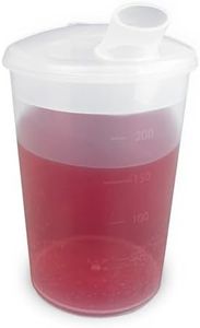 Bicchiere in plastica con coperchio per alimentazione | Tazza da alimentazione per adulti Tazze da alimentazione in plastica per anziani Bicchiere con coperchio a beccuccio grande per alimentazione