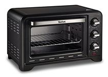 Tefal OF445840 Optimo Mini Oven, 19 Litre Capacity, With Rotisserie, Stainless Steel, Black, 1380W, 46.2 x 31.8 x 22.8 cm