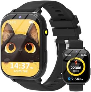 clleylise Smart Watch for Kids Smart Watch for Boys Girls - 18 Games, 8W Camera, Step Counter & Sleep Monitor - (Ages 4-11) with Touchscreen, 300mAh Battery & No Internet Required (Black)