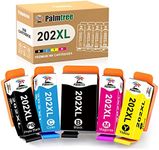 Palmtree Compatible Ink Cartridges Replacement for Epson 202XL 202 XL for Epson Expression Premium XP-6105 XP-6100 XP-6000 XP-6005 XP-6001 Printer (5 PACK)