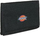 Dickies Men's Nylon Trifold Wallet, Black Fabric, One Size