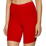 OUTFLITS Ladies Cotton Cycling Shorts Red Large Pack of 1 (OFLCS01_RED_XS)