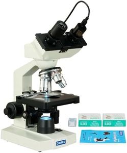 OMAX 40-2500X LED Digital Binocular Compound Microscope USB Camera + Blank Slides + Covers + Lens Paper