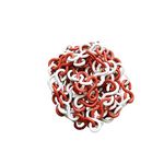 LADWA S Hook Type Plastic Safety Barrier Cone Chain for Construction with 6mm Thickness (Red & White) (20 Meter)