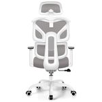 Office Chair Ergonomic Desk Chair, High Back Gaming Chair, Big and Tall Reclining Chair Breathable Mesh Comfy Home Office Desk Chair Lumbar Support Computer Chair Adjustable Arms, 3D Headrest (Gray)