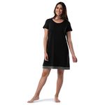 Fruit of the Loom Women's Super Soft and Breathable Sleep Shirt, Black, Large