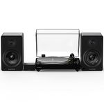 Fluance Reference RT85N High Fidelity Vinyl Turntable (Piano Black), PA10 Phono Preamp and Ai61 Powered 6.5" Bookshelf Speakers (Black Ash), Nagaoka MP-110 cartridge, 120W Class D Amplifier, Bluetooth