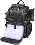 Lixada Fishing Tackle Backpack with 4 Tackle Boxes Large Storage Fishing Bag Water Resistant Lightweight with Extra Rain Cover Multifunctional Fishing Tackle Backpack for Camping Hiking