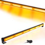 Esoldnic 35 Inch LED Strobe Flashing Light Bar, 6-COB High Intensity Emergency Hazard Warning Light, 12-24V Amber Strobe Beacon Light Bar with 15 Flashing Modes for Truck Trailer Vehicle Universal