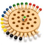 Novo Baby Wooden Memory Chess for Kids 2–5 Years | Montessori Educational Board Game | Color Matching Stick Puzzle for Boys & Girls | Brain Training Age 3+