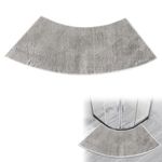 RUCUDIM Fan-shaped Curved Bath Mat, Bath Mats Non Slip Bathroom Mats, Shaggy Sector Corner Shower Mat, Semi-Circular Bath Mat, Machine Washable Bathroom Carpet for Hotel Shower Room, Grey,40 * 100CM