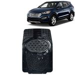 Kingsway Heavy Duty PVC Rubber Car Tray Floor Foot Mats Universal Fit for Hyundai Santa Fe, Model Year : 2013-2017, Color : Black, Complete Set of 5 Pieces