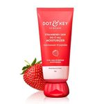 Dot & Key Strawberry Dew Do-It-All Moisturizer | Intense Moisturization | Lightweight & Non Sticky | Boosts Radiance | Daily Makeup Remover | Corrects Dark Spots | 80g