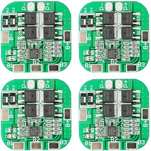 JESSINIE 4Pcs 4S 10A Battery Protection Board 14.8V 16.8V 20A Lithium Battery Protection Board BMS PCM Protection PCB Board Overcharge Overdischarge Overcurrent Short Circuit Protection