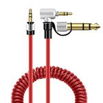 Inovat Replacement Red Aux Auxiliary Pro and Detox Edition Cable Wire Cord for Monster Solo Beats Studio Headphones By Dr Dre Solo Studio Solohd Headphones Cable