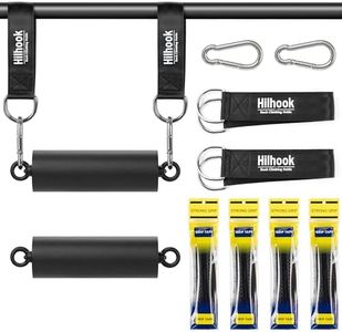 Hilhook Pull Up Climbing Hold Grips, Non-Slip Rock Climbing Holds Training Set, Grip Pull Up Handle and Hanging Straps Use for Finger Training, Forearm, Core Strength and Back Muscles Training