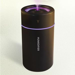 Portable Mini Humidifier, Colorful, Cool Mist, USB Powered. Perfect for Bedroom, Office & Car (Black)