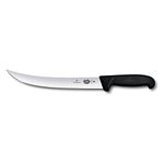 Victorinox Cutlery 10-Inch Curved Breaking Knife, Black Fibrox Handle (47538)