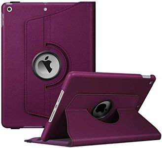 Fintie Rotating Case for iPad 9th Generation (2021) / 8th Generation (2020) / 7th Gen (2019) 10.2 Inch - 360 Degree Rotating Stand Cover with Pencil Holder, Auto Wake Sleep, Purple