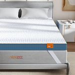 Maxzzz Mattress Topper King, 4 Inch Memory Foam Mattress Topper, High Density Medium Firm Gel Bed Mattress Topper with Non-Slip Soft Cover, Certipur-US, 76x80 Inch