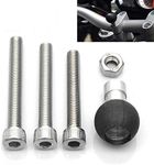 Motorcycle Fork Stem Ball Base MACHSWON Motorcycle Handlebar Clamp Ball with M8 Screws for RAM Mount