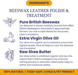 Beeswax Leather Balsam Conditioner & Restorer 100ml – Natural, UK Made