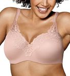 Playtex Women's Love My Curves Original Balconette Underwire Full Coverage Bra, Sandshell/Mother of Pearl Combo, 36D