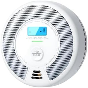X-Sense 10-Year Battery Combination Smoke Carbon Monoxide Alarm Detector with Large LCD Display, Certified to UL 217 9th Edition, Standalone Model SC07, 1-Pack