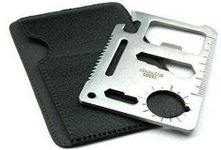 Prostuff.in 11 in 1 Small Ninja Multi-Purpose Credit Card Size Wallet Pocket Tool- Silver