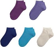 SERISIMPLE Kids Viscose Bamboo School Socks Ankle Super Soft School Uniform Socks Stretch Cuffs Athletic Socks for Boys Girls 5 Pairs (Assorted4, Large)