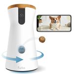 Furbo 360° Dog Camera: Home Security Camera with Barking Alerts, Rotating Pet Treat Camera with Phone App, Smart Home Indoor Puppy Cam with 2-Way Speaker and Night Vision (No Subscription Required)