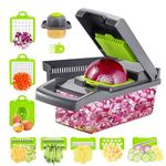 UK SHINE Vegetable Chopper - Premium Manual Food Chopper with Stainless Steel Blades, Multi-Functional Slicer & Dicer for Effortless Chopping, Dicing, and Slicing - Ideal for Vegetables, Fruits.