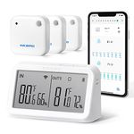 INKBIRD WIFI Thermometer Hygrometer Combo, Indoor 3 Pcs IBS-TH2 Bluetooth Temperature Humidity Sensors with IBS-M2 WiFi Gateway, Support 9 Channel for Baby Room, Home, Reptile, Terrarium, Greenhouse